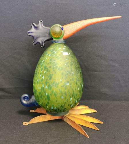 GLASS SCULPTURE "BIRD"