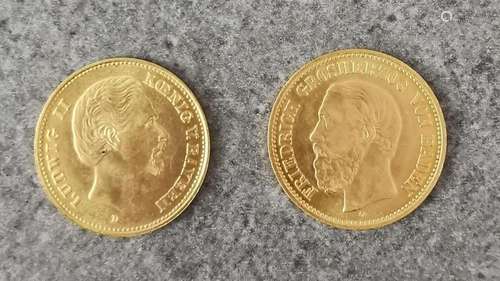 2 GOLD COINS 5 MARK