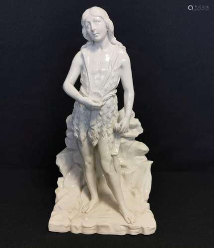 PORCELAIN FIGURE / SAINT FIGURE - JOHN THE BAPTIST