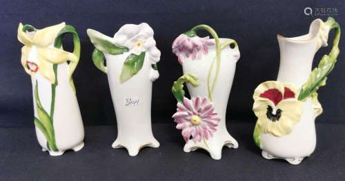 4 VASES IN THE STYLE OF ART NOUVEAU