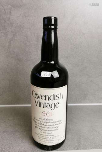 BOTTLE VIN DE LIQUEUR "CAVENDISH VINTAGE 1961