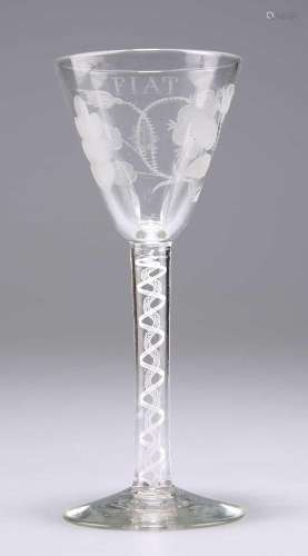JACOBITE INTEREST: AN ENGRAVED WINE GLASS