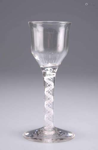 AN 18TH CENTURY WINE GLASS