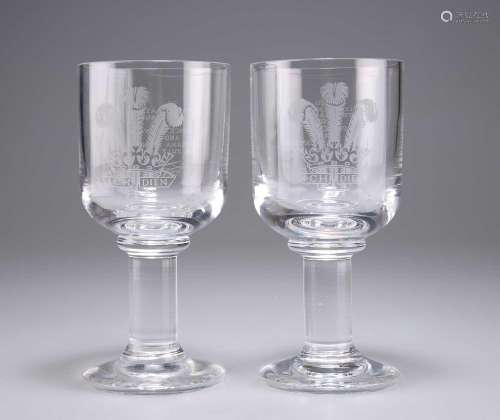 A PAIR OF DARTINGTON LIMITED EDITION GOBLETS