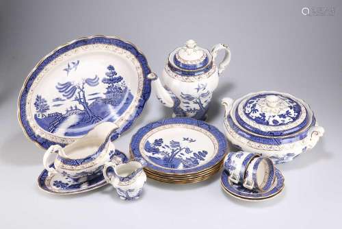A GROUP OF ROYAL DOULTON BOOTHS REAL OLD WILLOW PATTERN BLUE...