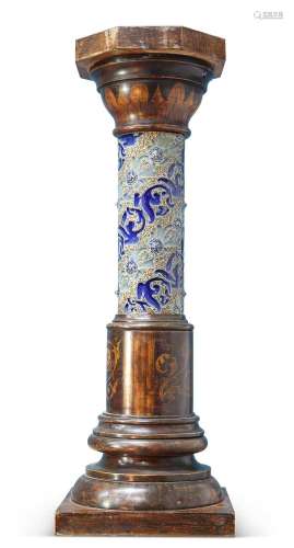 A LATE 19TH CENTURY DOULTON STONEWARE JARDINIÈRE STAND