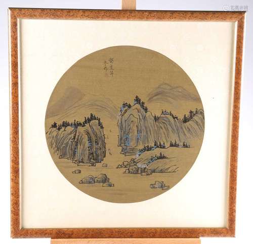 CHINESE SCHOOL (20TH CENTURY), A MOUNTAINOUS LANDSCAPE WITH ...