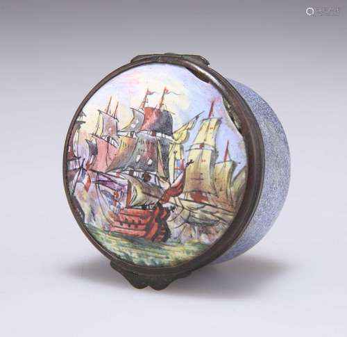 A BILSTON ENAMEL SNUFF BOX, CIRCA 1780