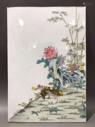Fine Road Pastel Flower and Bird Porcelain Plate of the Repu...