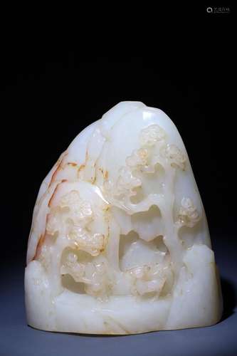 hetian jade mountain ornament