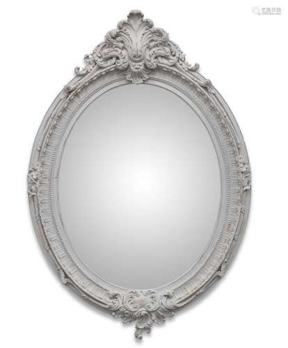 A PERIOD STYLE PAINTED MIRROR