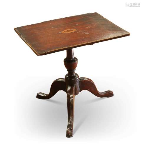 A GEORGE III MAHOGANY MINIATURE TRIPOD TABLE