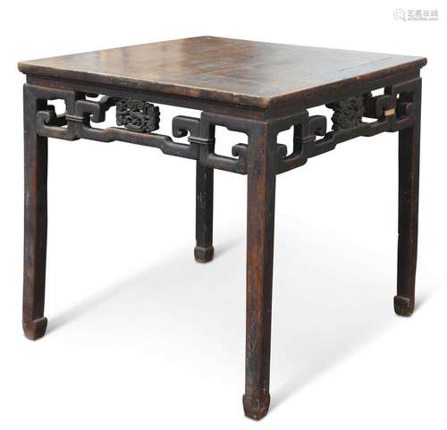 A CHINESE STAINED ELM TABLE