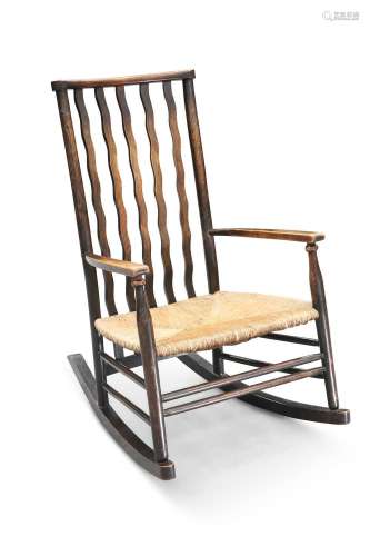 ATTRIBUTED TO MORRIS & CO FOR LIBERTY, A RUSH-SEATED ROC...