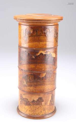 A VICTORIAN BOXWOOD SPICE TOWER