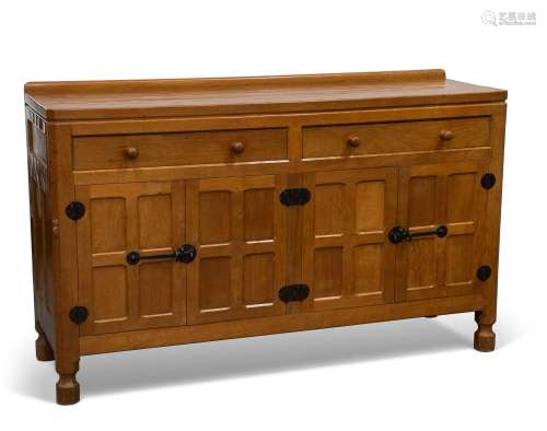 ROBERT THOMPSON OF KILBURN, A MOUSEMAN OAK SIDEBOARD, CIRCA ...