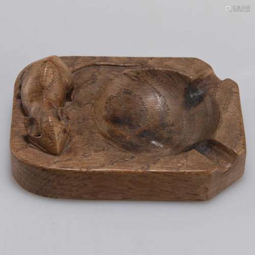 ROBERT THOMPSON OF KILBURN, A MOUSEMAN OAK ASHTRAY