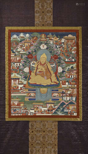 西藏格鲁派宗喀巴大师唐卡