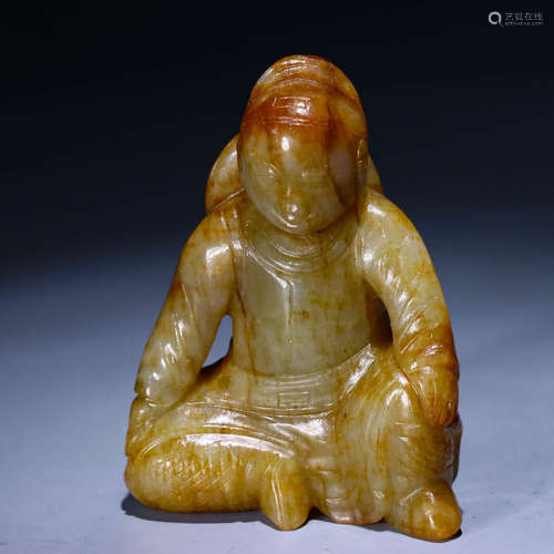 Hotan Jade character pieces in the Ming Dynasty or before