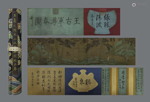 (Wang Xizhi) Long scroll of a rare spring tour in a silk pai...