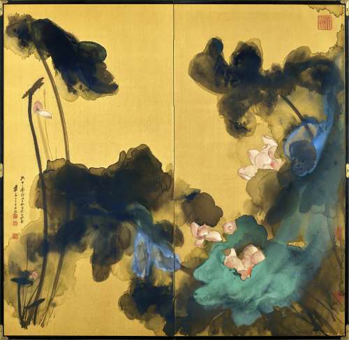 Zhang Daqian (Chang Dai-chien, 1899-1983) 張大千　花開十丈影參...