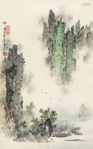 陶一清 辛酉（1981年）作 辛酉风景 镜心