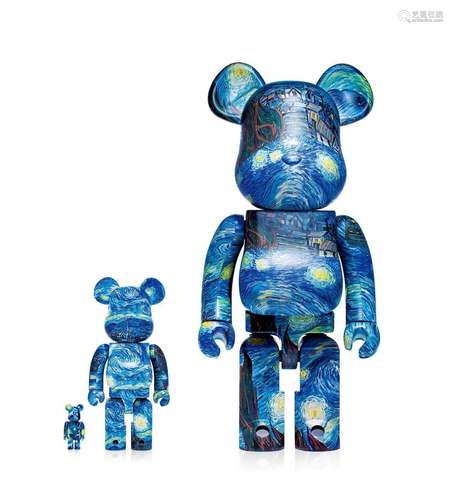 BE@RBRICK MOMA 2021年作 联名1000%、400%及100% 梵高星夜 （三件一...