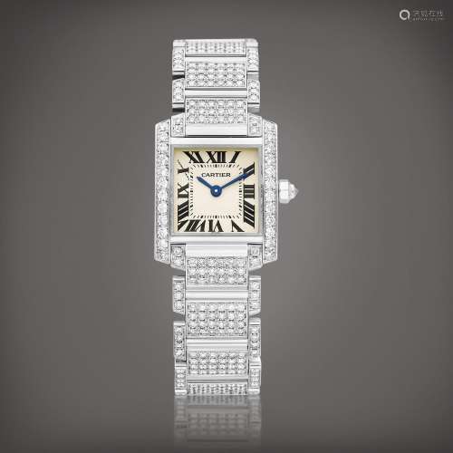 CartierTank Française, Reference 2365 | A white gold and dia...