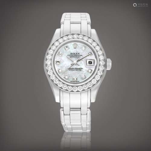 RolexDateJust Pearlmaster, Reference 69299 | A white gold an...