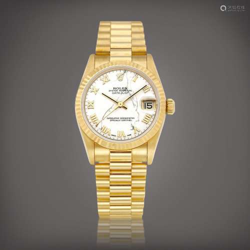 RolexDateJust, Reference 68278 | A yellow gold wristwatch wi...
