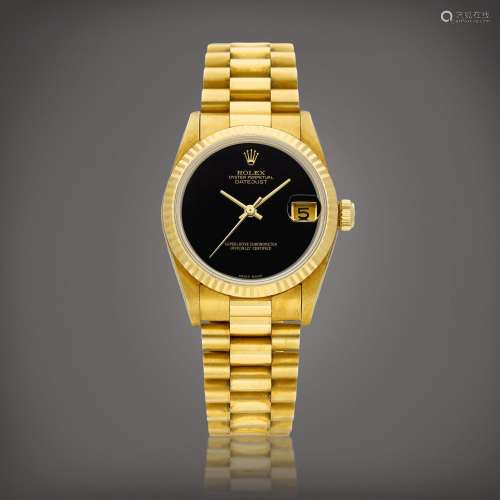 RolexDateJust, Reference 68278  | A yellow gold wristwatch w...