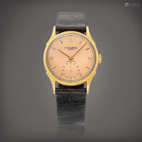 Patek PhilippeA pink gold wristwatch with pink dial, Retaile...
