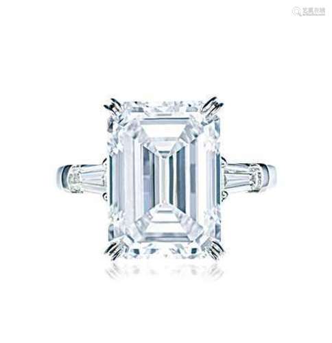 海瑞温斯顿设计 9.30克拉祖母绿切割D/FL Type IIa钻石戒指