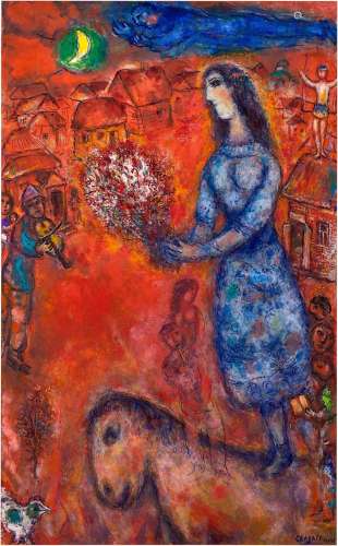 Marc Chagall<br />
Marc Chagall 馬克・夏加爾 | Fiancée avec b...