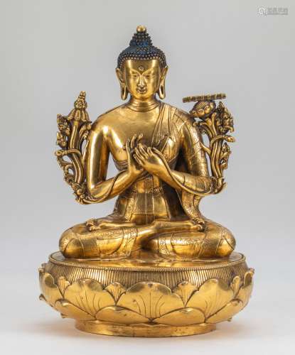 Gilded Buddha Statue of Mongolia in the Ming Dynasty