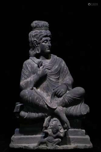 Gray schist Buddha statue of Jiantula