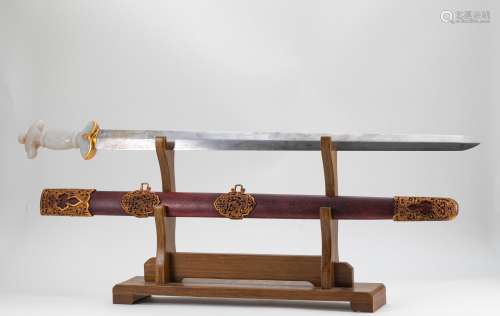 Qing Dynasty Jade Handle Sword