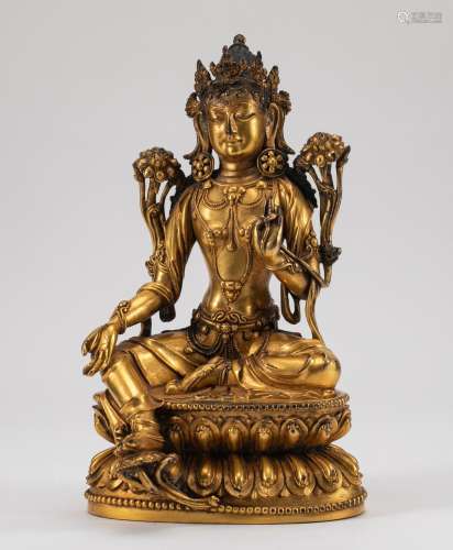 Bronze Gilded Buddha Statue of the Ming Dynasty