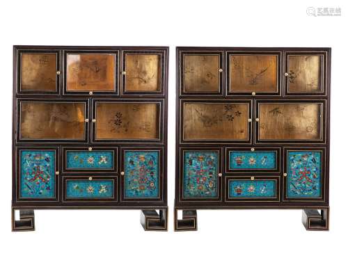 Qing Dynasty Red Sandalwood Multi Treasure Cabinet