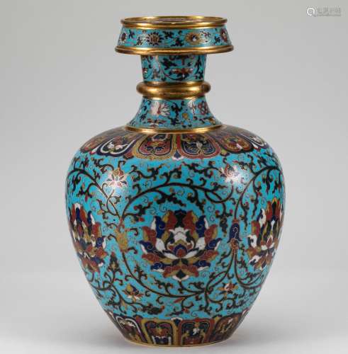 Ming Dynasty Cloisonne Grass Bottle