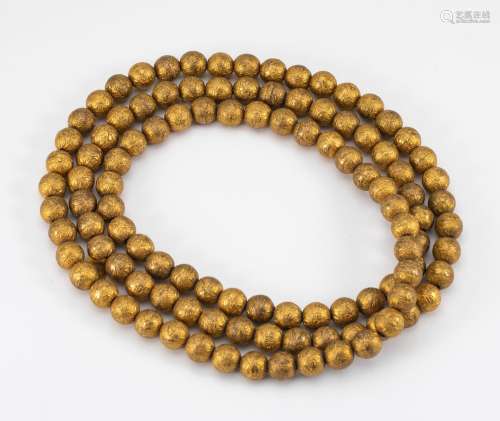 Ming Dynasty Silver Gilded Buddha Beads