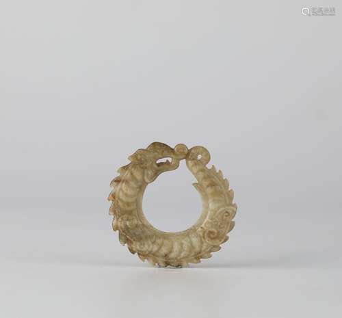 China Hetian Jade Carved Dragon, Song Dynasty