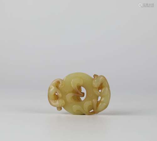 Ancient Chinese Hetian Topaz Carving Accessories