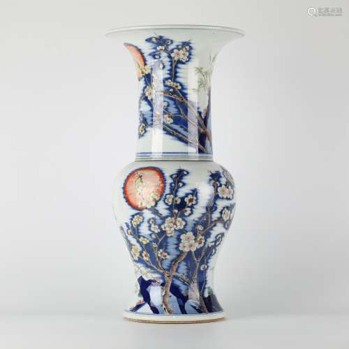 Chinese colored porcelain vase, 19th century