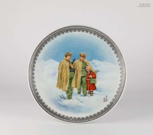 Zhang Wenchao, Colored Porcelain Plate