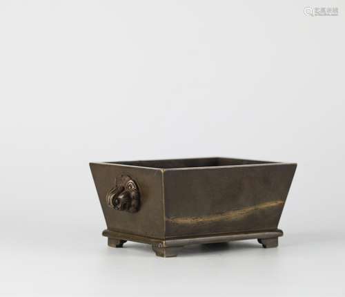 Chinese bronze incense burner, 17th century