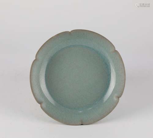 China Ru Kiln Porcelain Plate, Song Dynasty