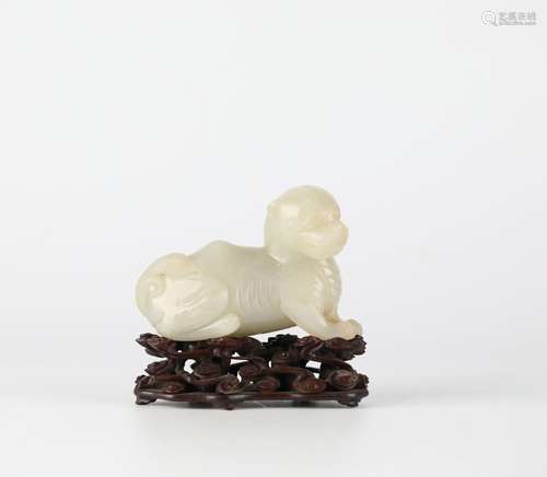 Ancient Chinese Hetian Jade Carved Beast