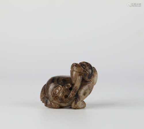 China Hetian Jade Carved Animal, Song Dynasty