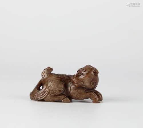 China Hetian Jade Carved Animal, Song Dynasty